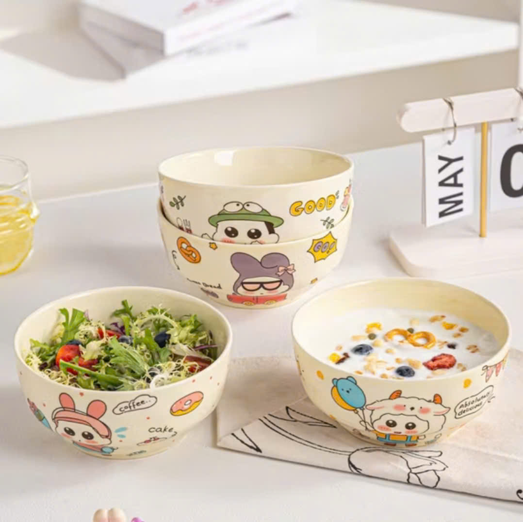 Combo 4 Bát Sứ Siêu Cute Hình Shin