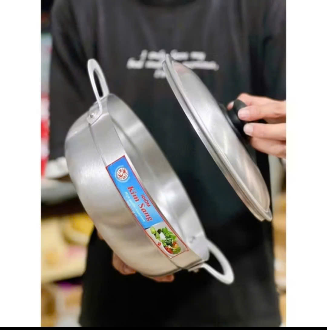Nồi Lẩu Nhôm Có Nắp Đậy Kim Sang SIZE 26CM