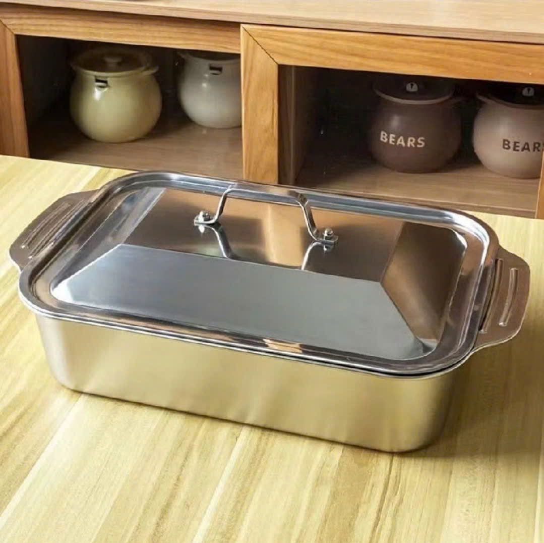 Đĩa Inox Nướng Cá Om Cá