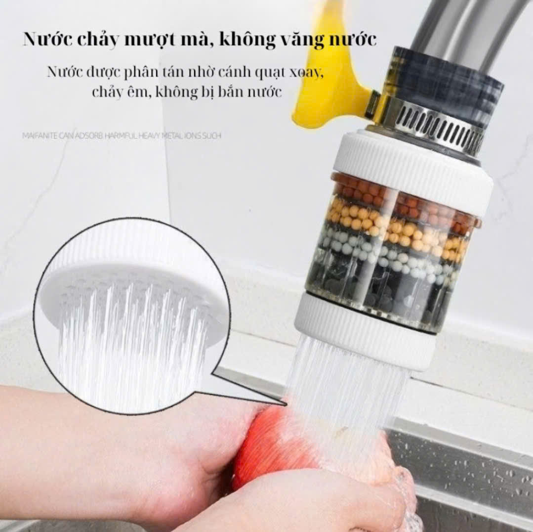 Đầu lọc nước gắn vòi 6 lớp