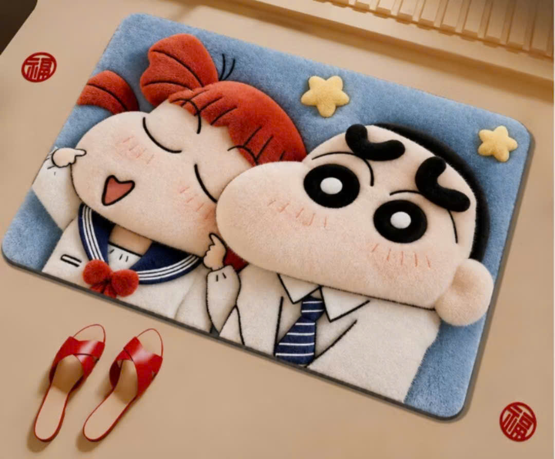 Thảm Chân Hoạt Hình Crayon Shin
