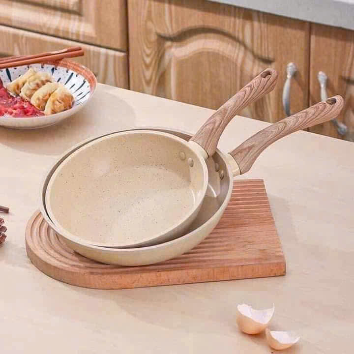 CHẢO SÂU LÒNG ĐÁY TỪ VÂN ĐÁ XUẤT NHẬT SIZE 28CM
