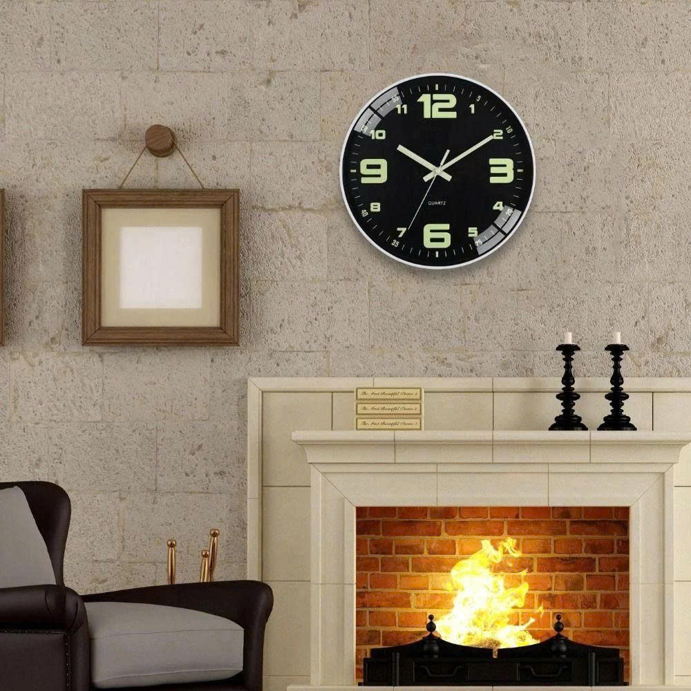 Đồng Hồ Treo Tường Quartz Kim Trôi Dạ Quang Cao Cấp-20cm