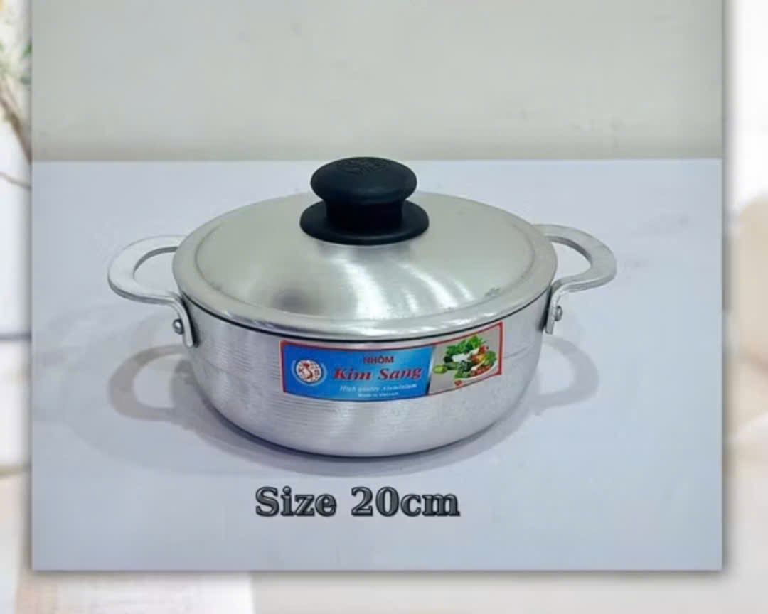 Nồi Lẩu Nhôm Có Nắp Đậy Kim Sang SIZE 26CM