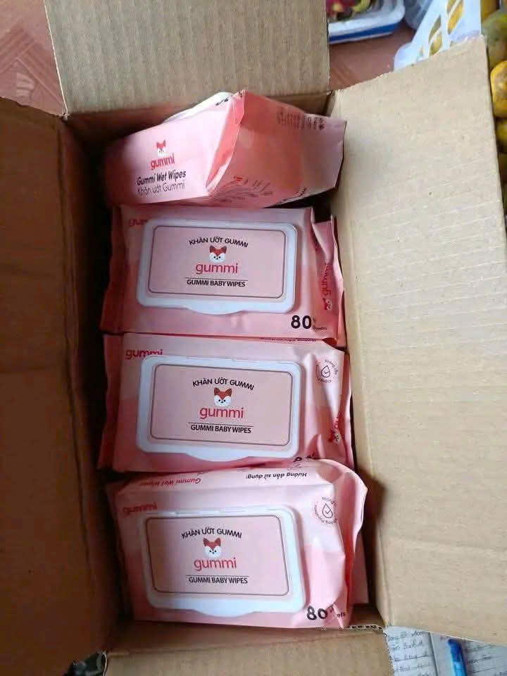 set 10 gói khăn ướt gummi
