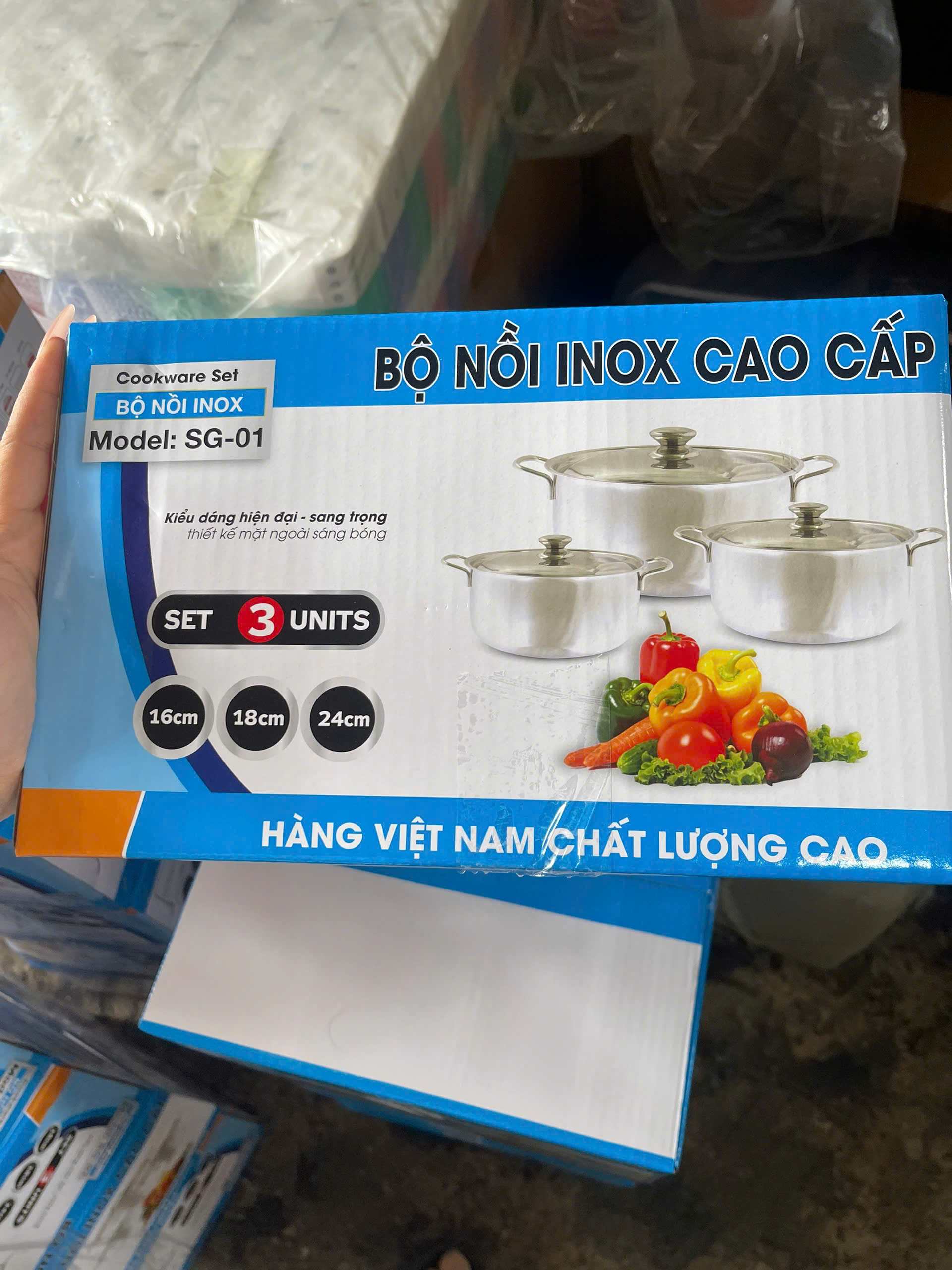 BỘ 3 NỒI INOX CAO CẤP
