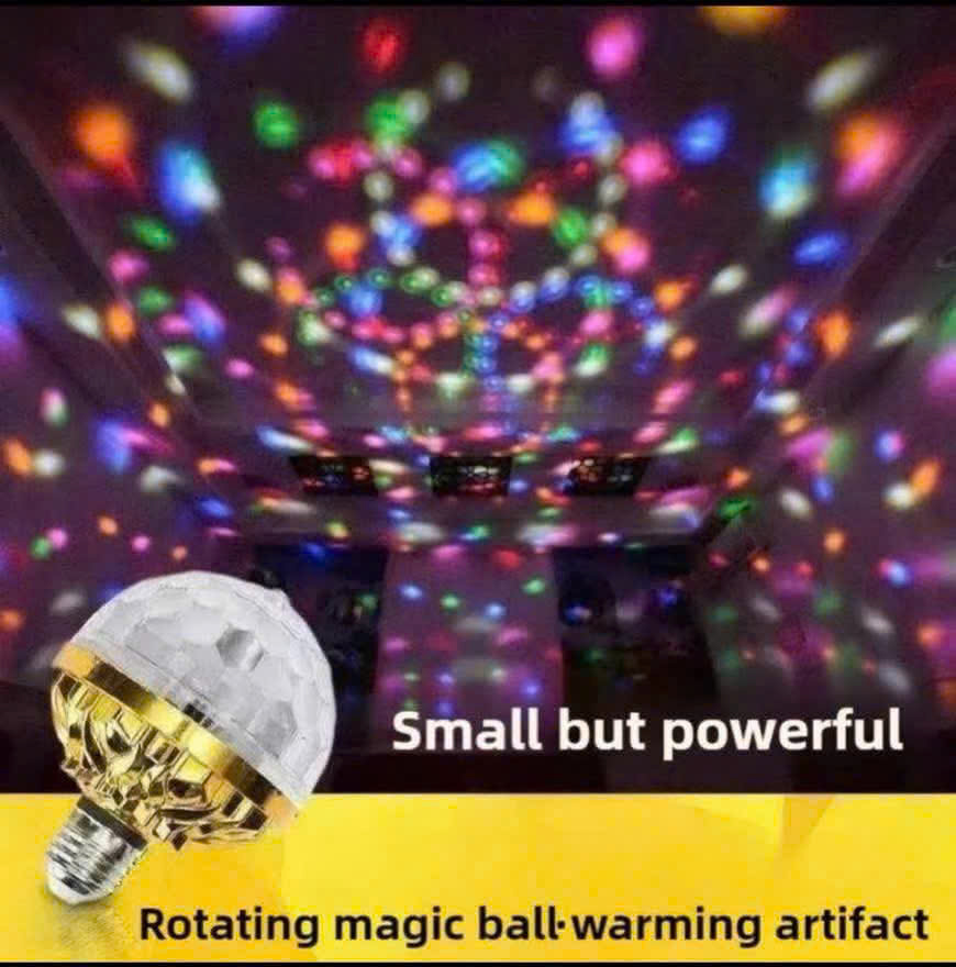 ĐÈN LED SẮC MÀU NHÁY CHỚP 7 MÀU TỰ XOAY 360 ĐỘ