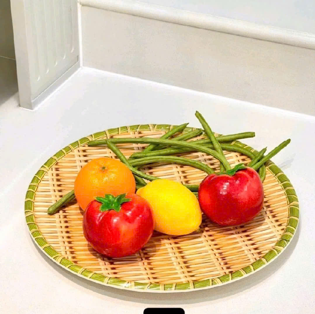 📌 📌 Đĩa Phíp Mẹt Nhựa Giả Mây Tre Cao Cấp SIZE 31CM