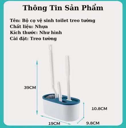 Bộ 3 Chổi Vệ Sinh Toilet Xoay 360 Độ Hama