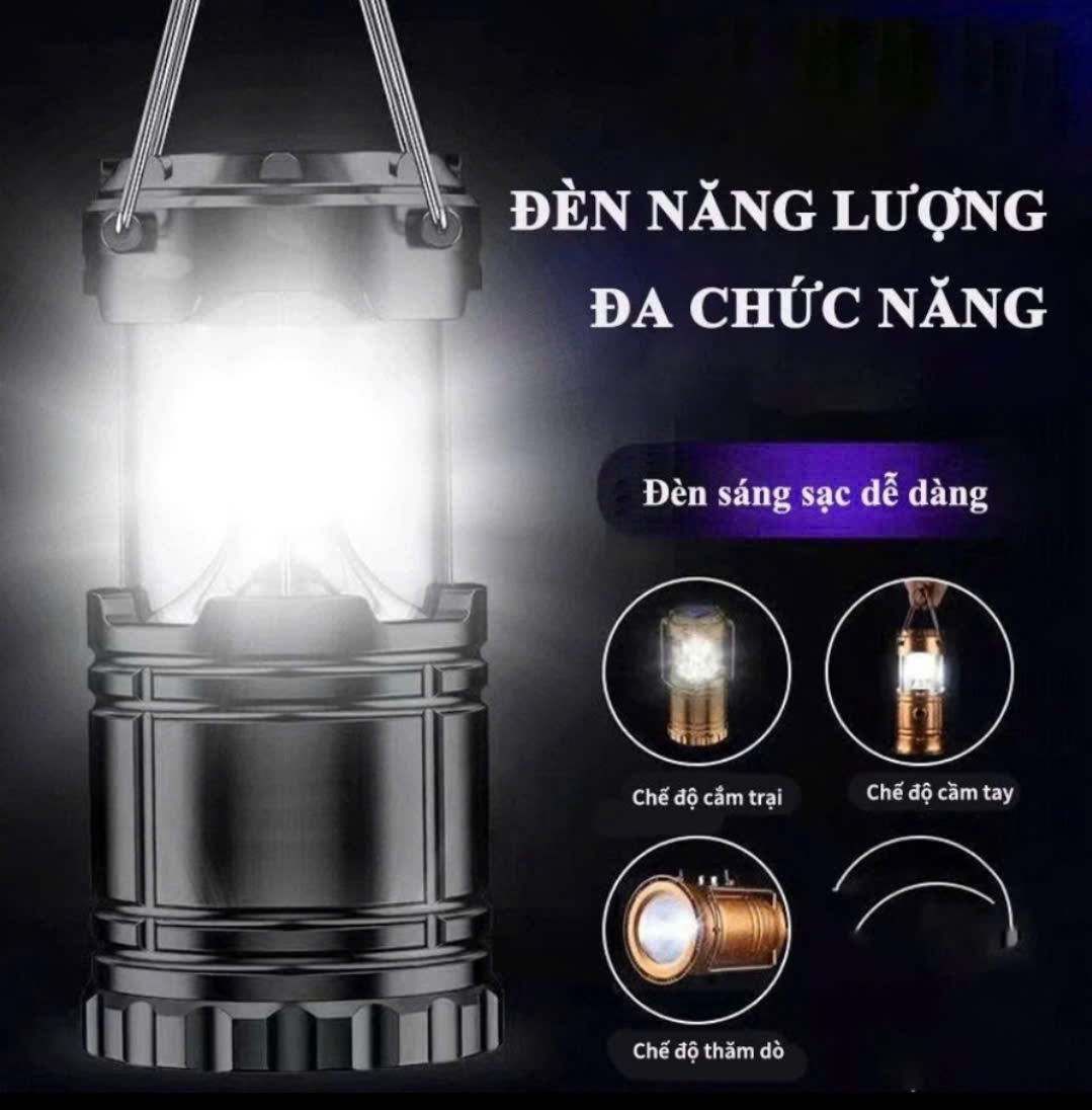 Đèn năng lượng mặt trời, đèn tích điện 3in1 chiếu sáng