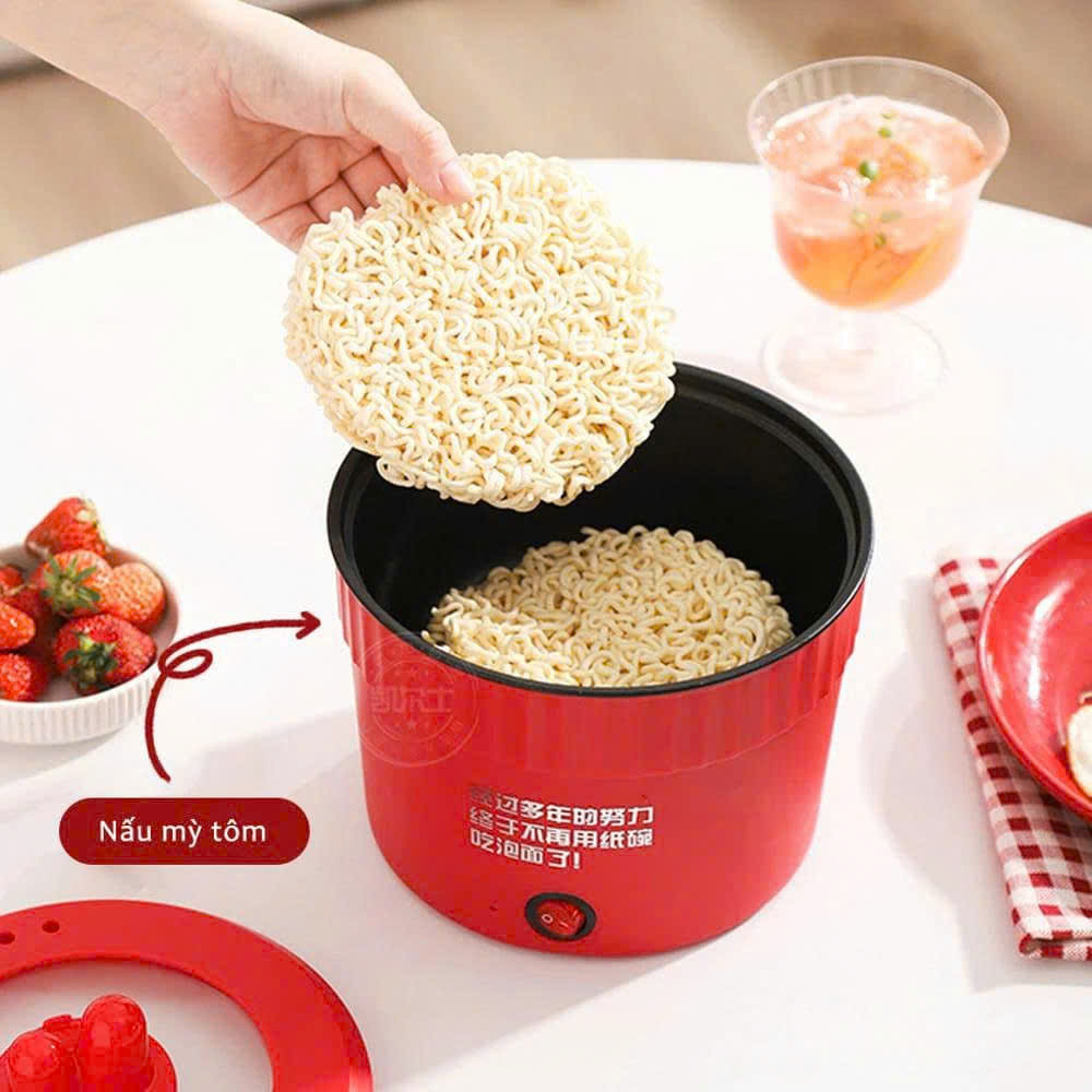 Nồi Lẩu Điện Mini Đa Năng - Ca Nấu Mì Ăn Liền, Cốc Ăn Lẩu Cô Đơn