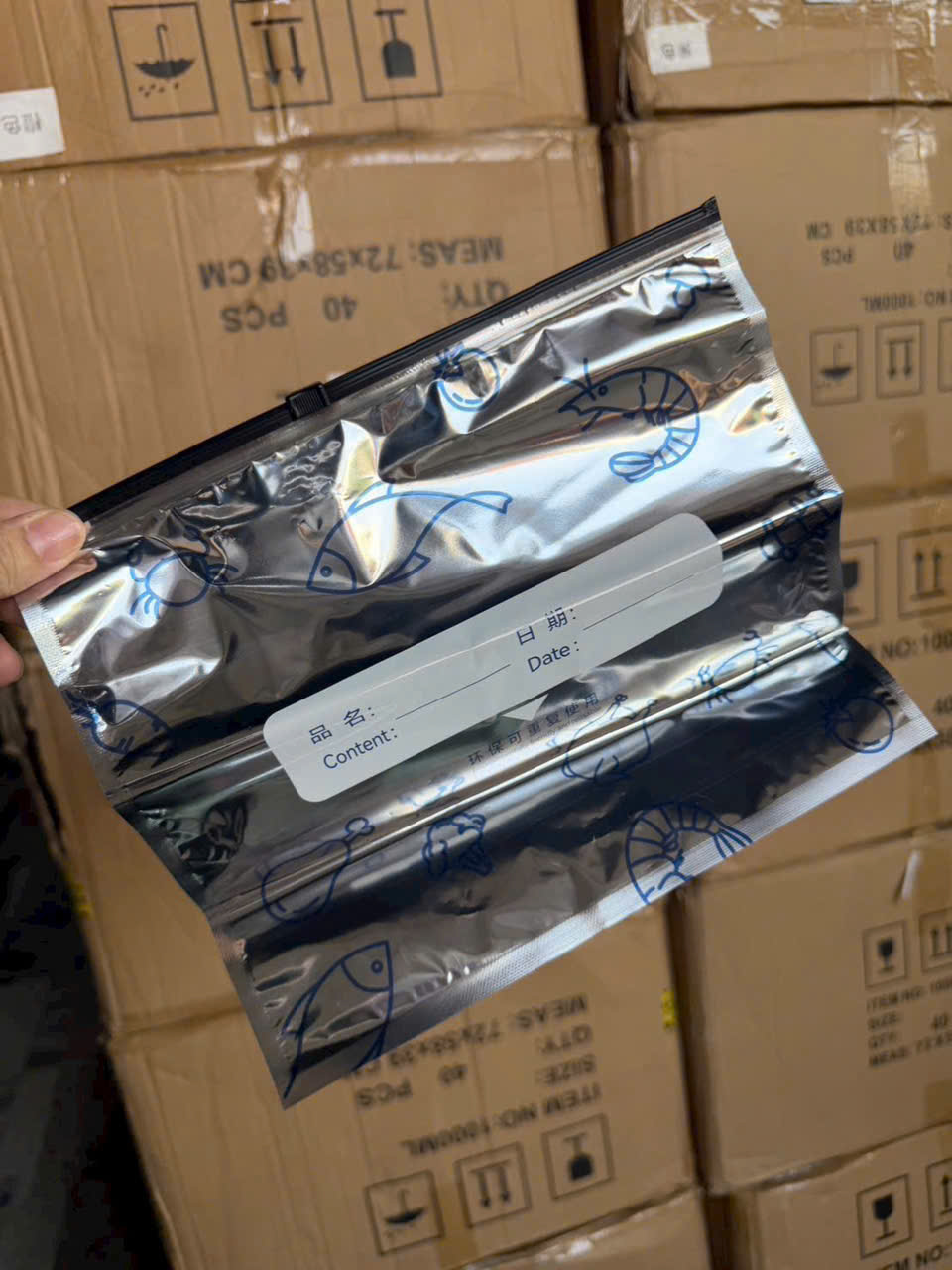 Set 10 Túi Zip Bạc Nhôm Đựng Đồ Ăn