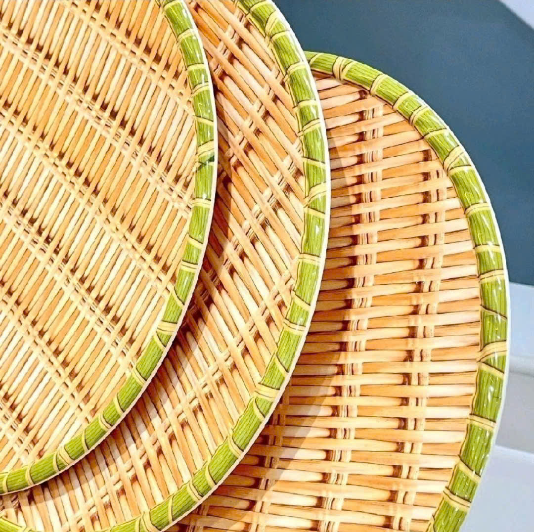 📌 📌 Đĩa Phíp Mẹt Nhựa Giả Mây Tre Cao Cấp SIZE 31CM