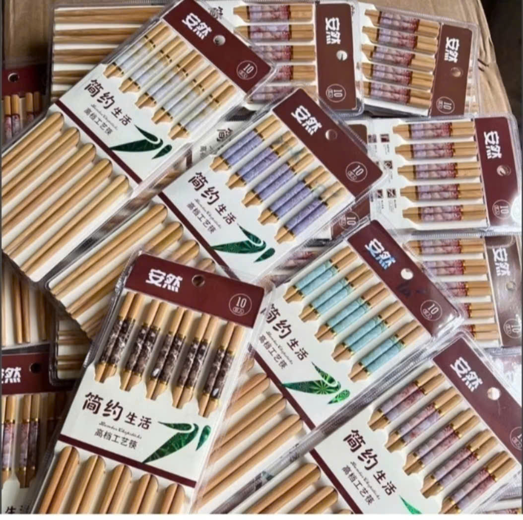 Bộ 10 đôi đũa tre hươu xanh