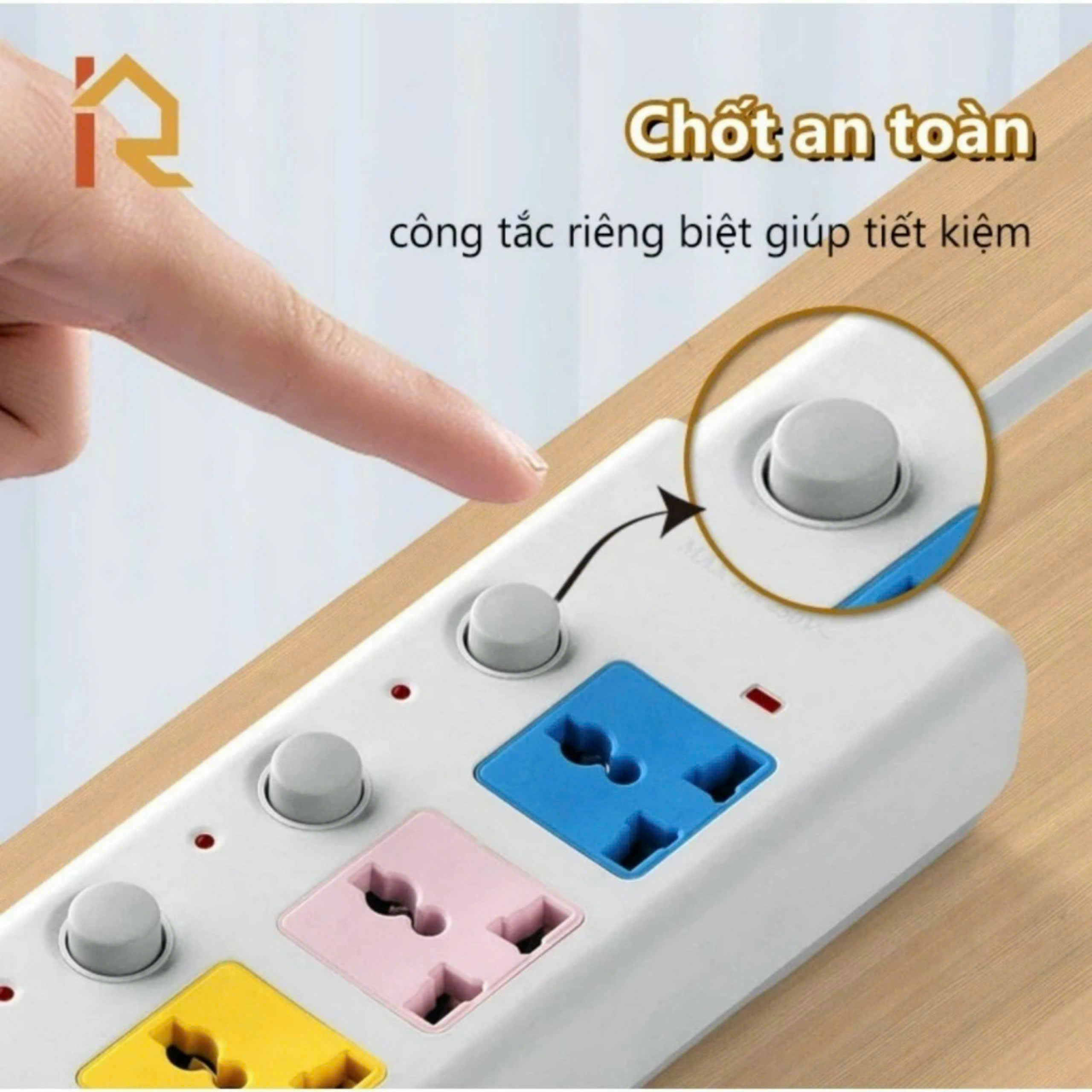 Ổ CẮM ĐIỆN USB CHỐNG GIẬT LOẠI 2M ĐA NĂNG