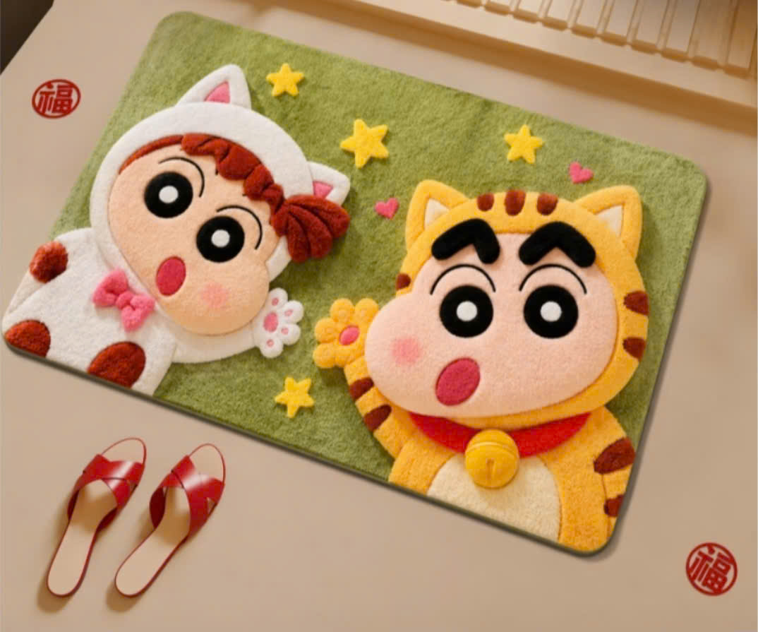 Thảm Chân Hoạt Hình Crayon Shin