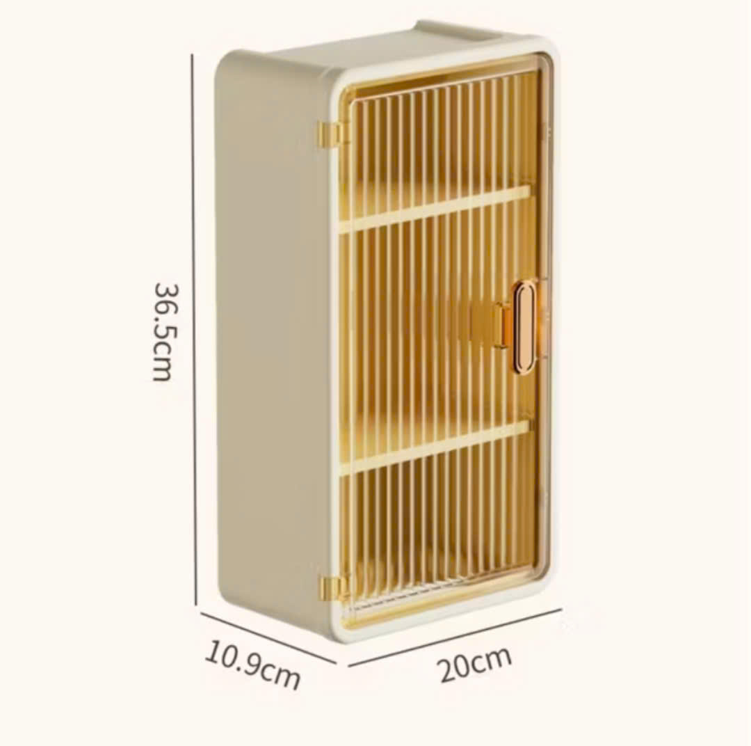 Hộp đựng đồ nhà tắm 3 tầng đa năng, Hộp Chứa Giấy Chia Ngăn Dán Tường Thích Hợp Cho Không Gian Nhỏ