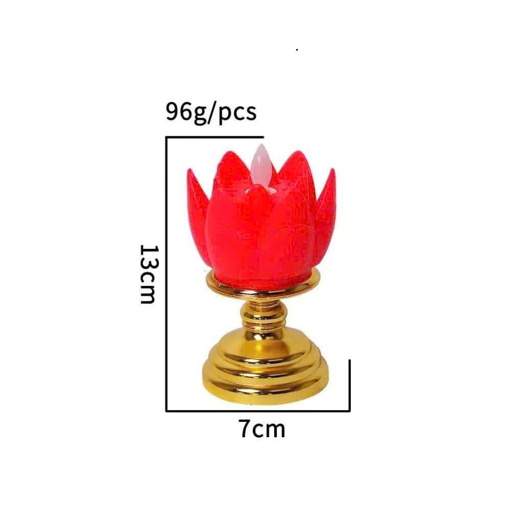 Bộ 2 Đèn LED Hoa Sen Dùng Pin - Trang Trí Bàn Th..ờ An Toàn và Đẹp Mắt