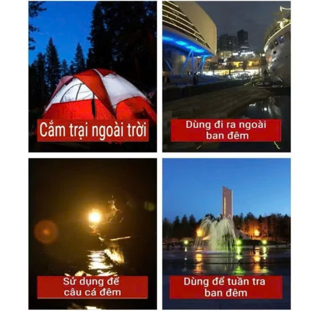 Đèn năng lượng mặt trời, đèn tích điện 3in1 chiếu sáng