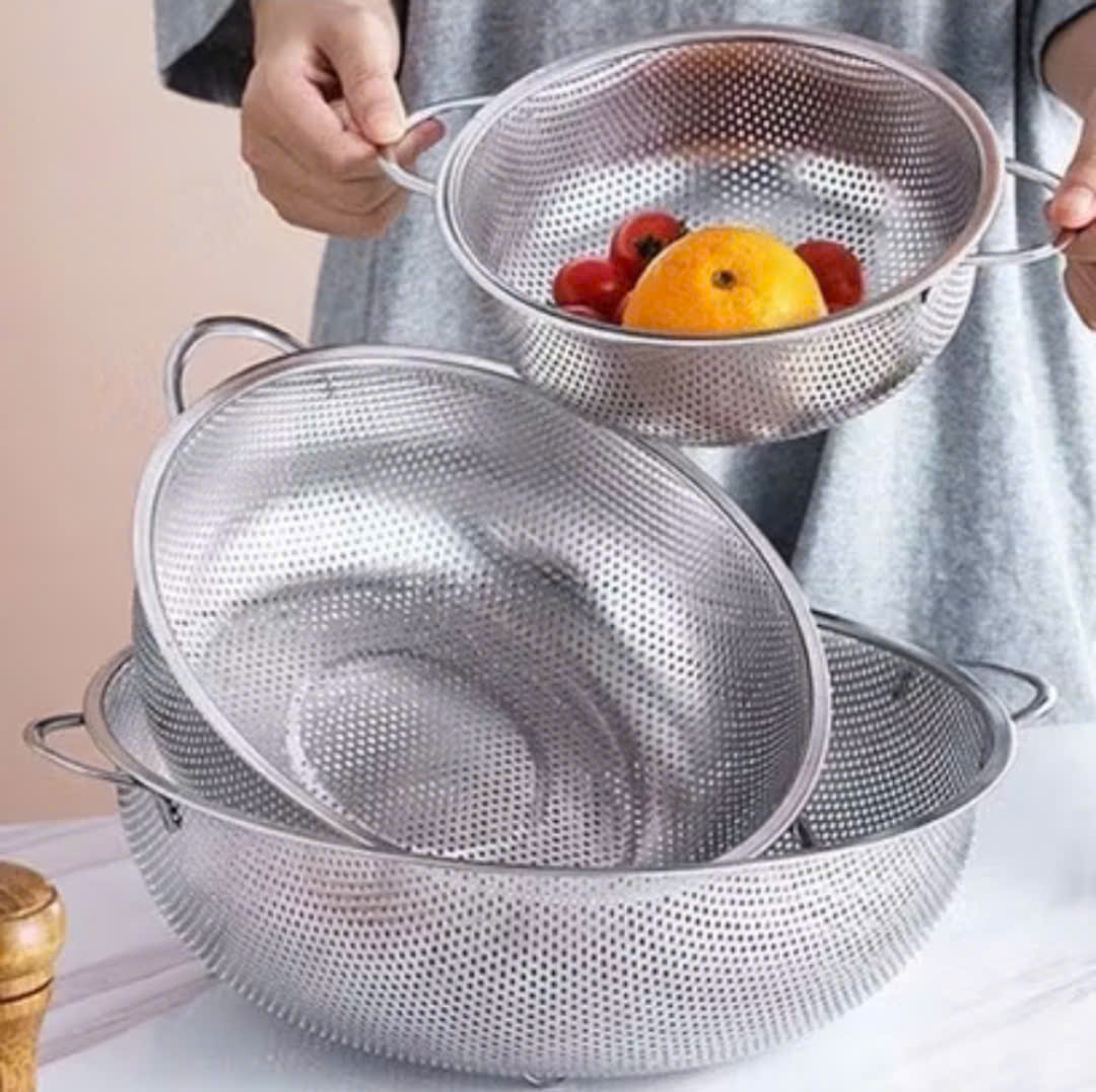 RỔ LƯỚI INOX TRÒN 25,5cm