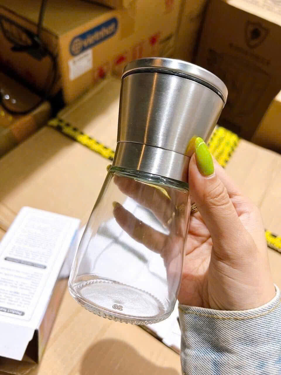 HŨ XAY TIÊU NẮP INOX