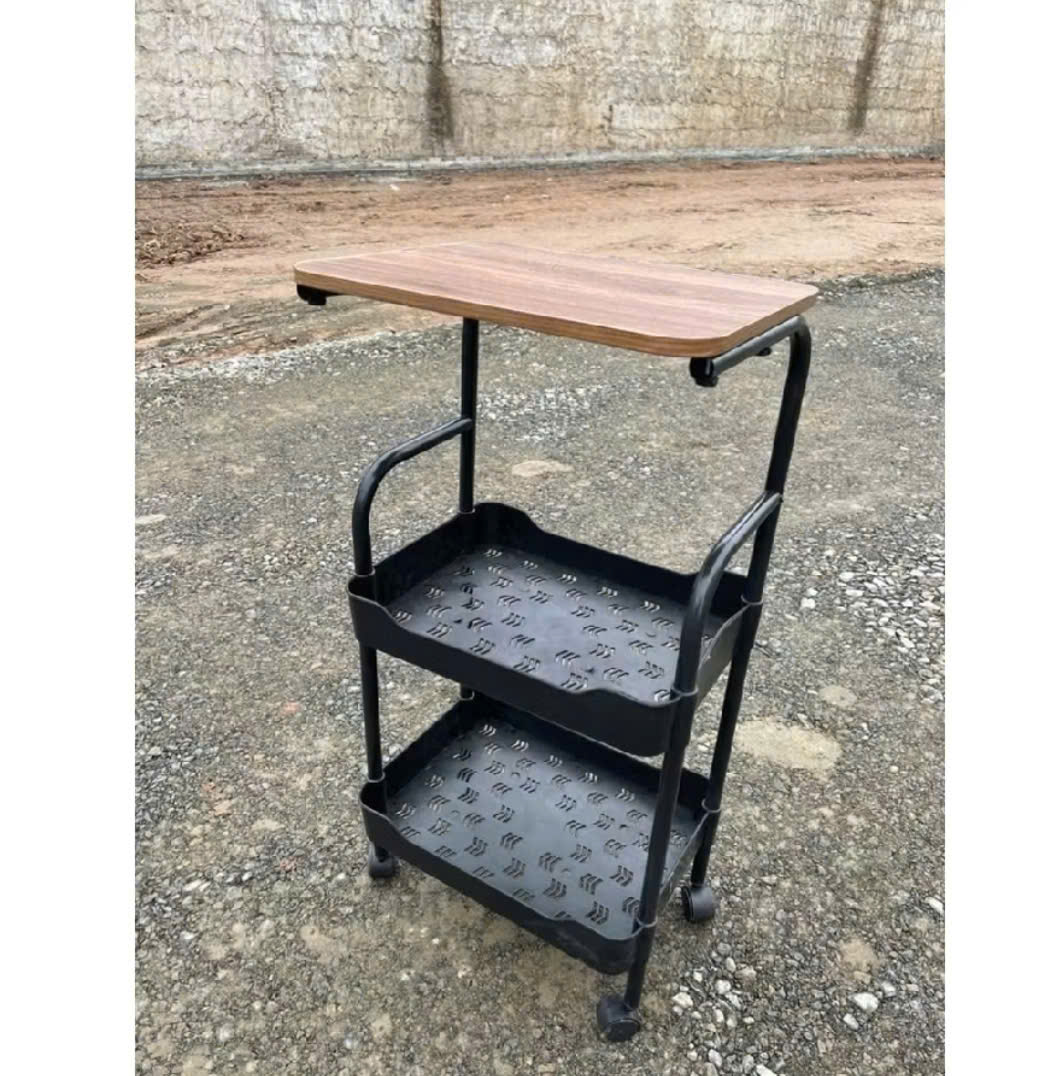 Kệ Xe Đẩy 3 Tầng Bánh Xe Có Bàn Nhỏ HÀNG VIỆT