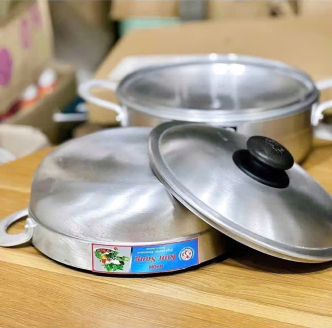 Nồi Lẩu Nhôm Có Nắp Đậy Kim Sang SIZE 26CM