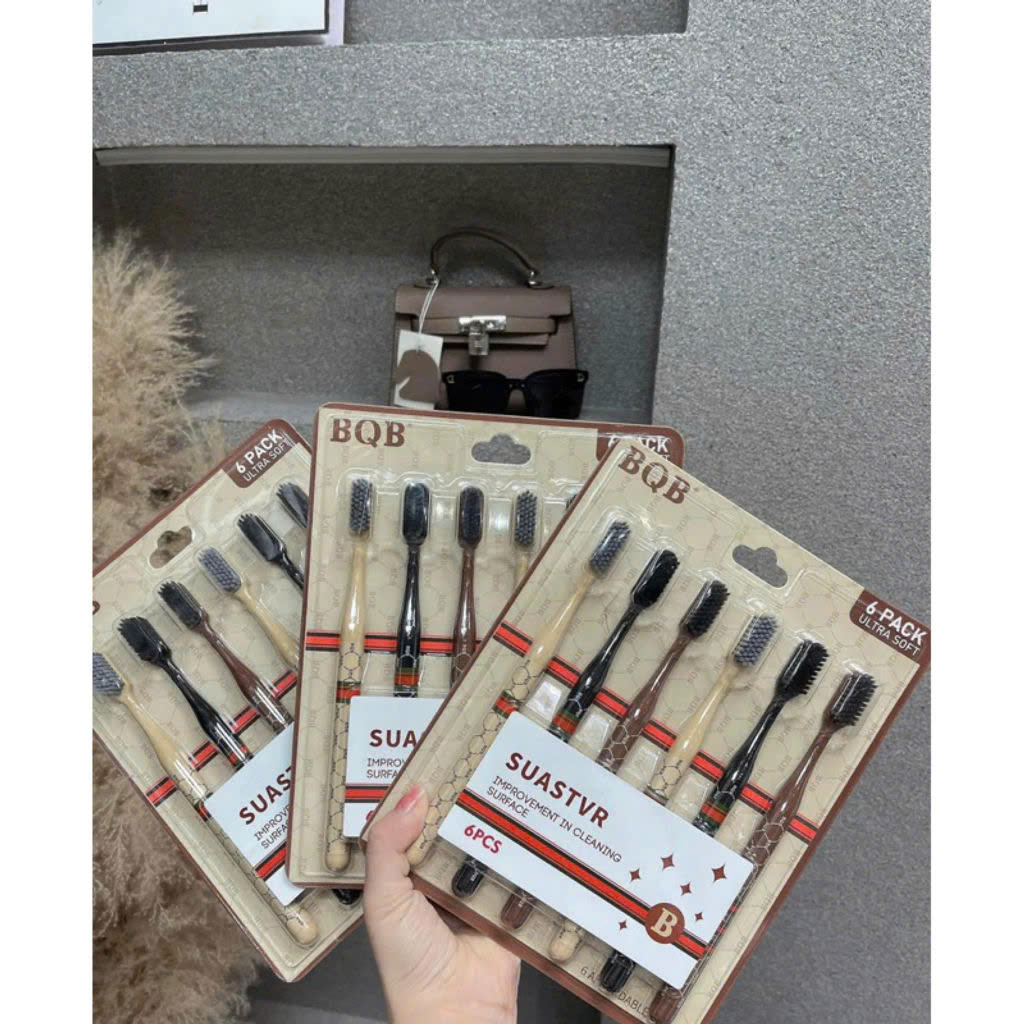 SET 6 BÀN CHẢI GUCI Tone Nâu