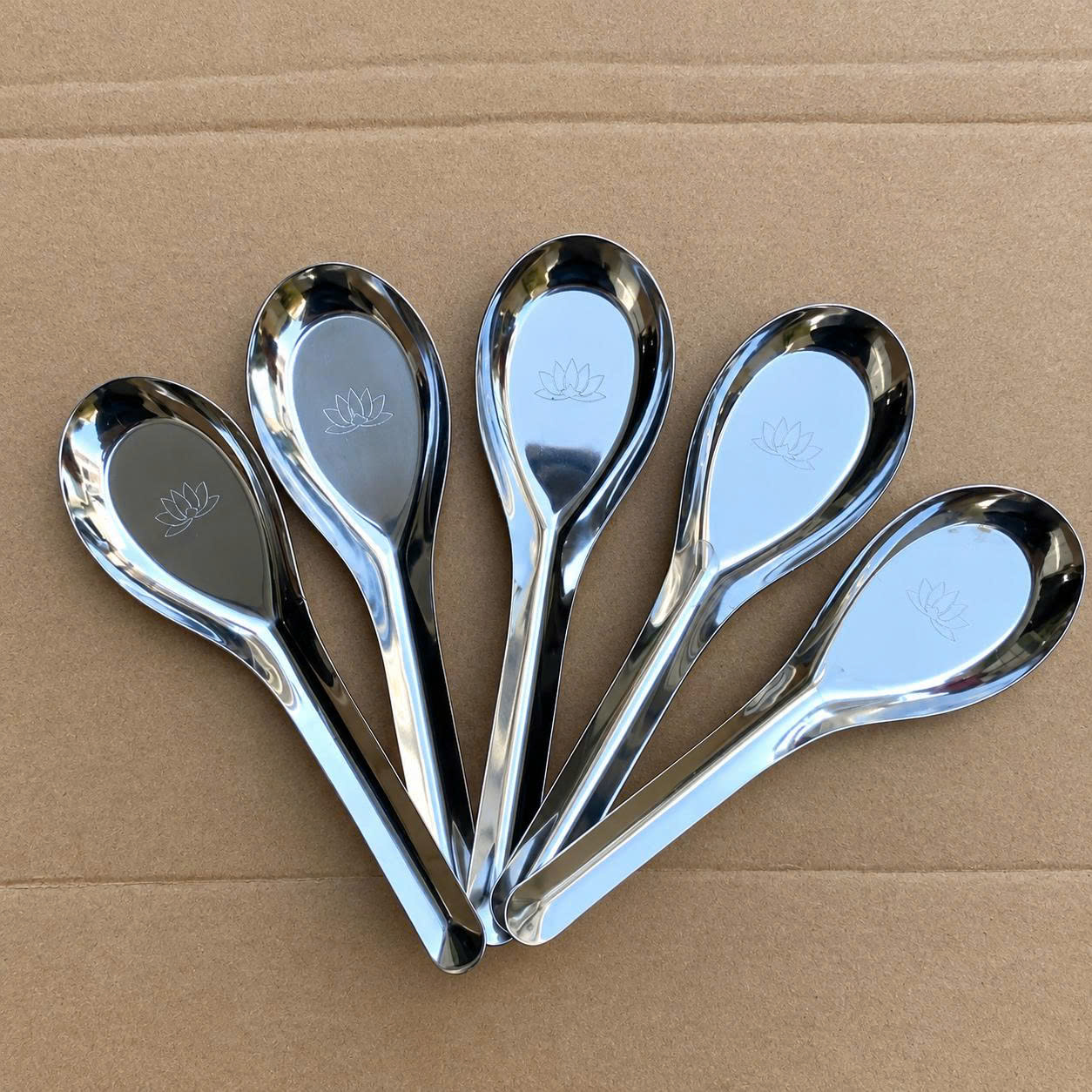 SET 10 Thìa , Muỗng Ăn Cơm ,Phở Bún Súp Làm Bằng Inox 304 Tiện Dụng