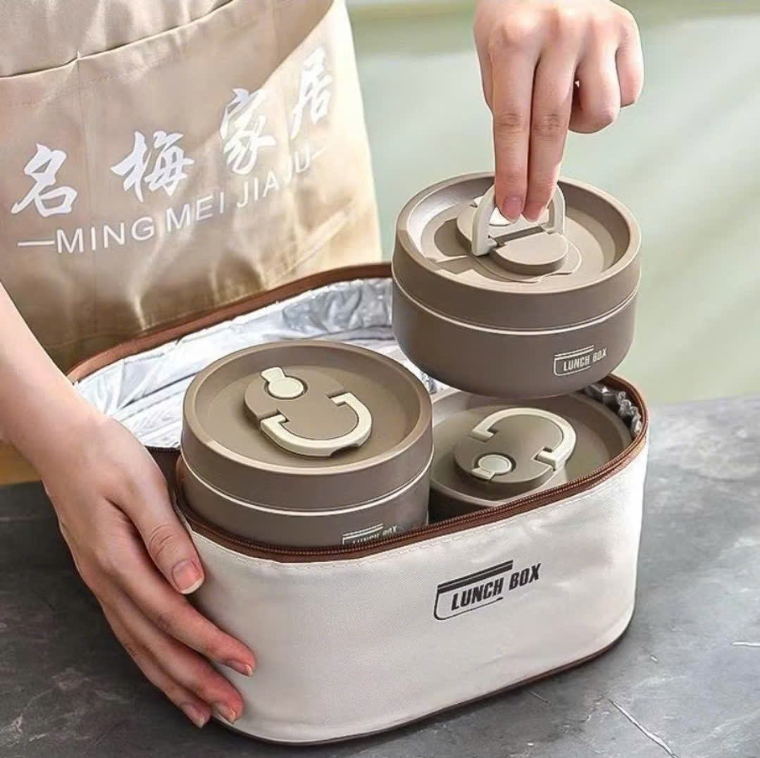 Hộp cơm 4 ngăn có túi Lunch Box
