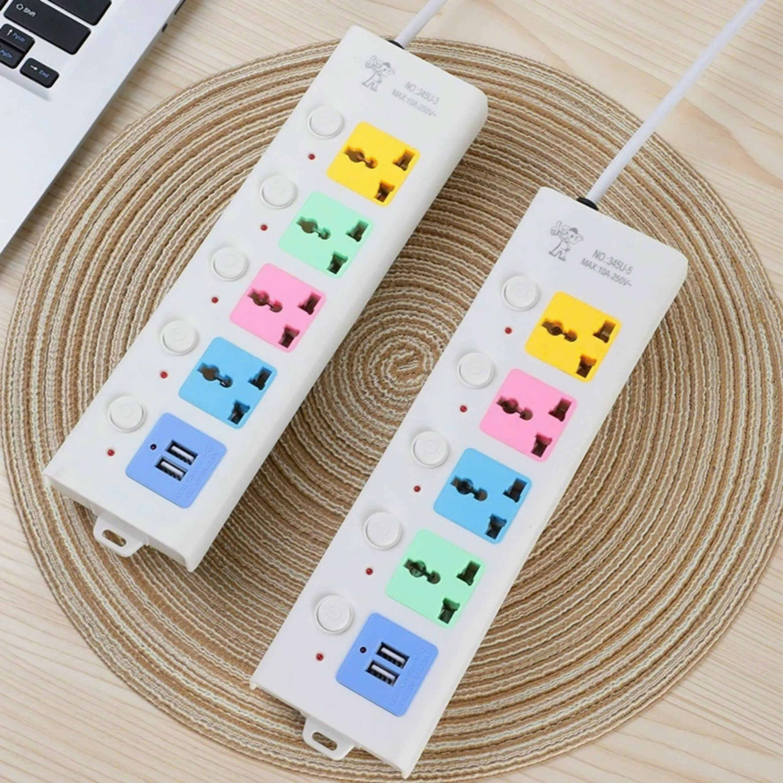 Ổ CẮM ĐIỆN USB CHỐNG GIẬT LOẠI 2M ĐA NĂNG