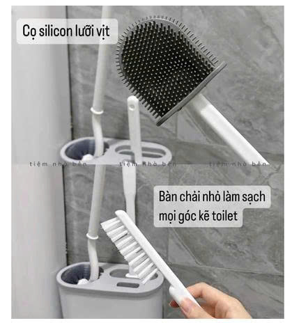 Bộ 3 Chổi Vệ Sinh Toilet Xoay 360 Độ Hama