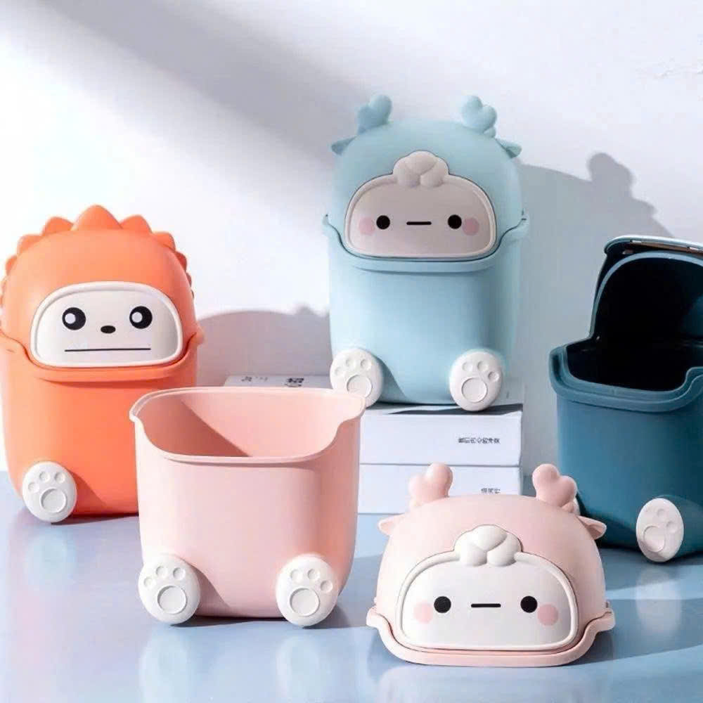 Thùng Rác Mini Để Bàn Hình Thú Dễ Thương