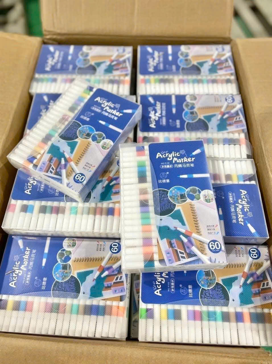 BỘ MÀU XỊN ACRYLIC 60 MÀU CHO BÉ