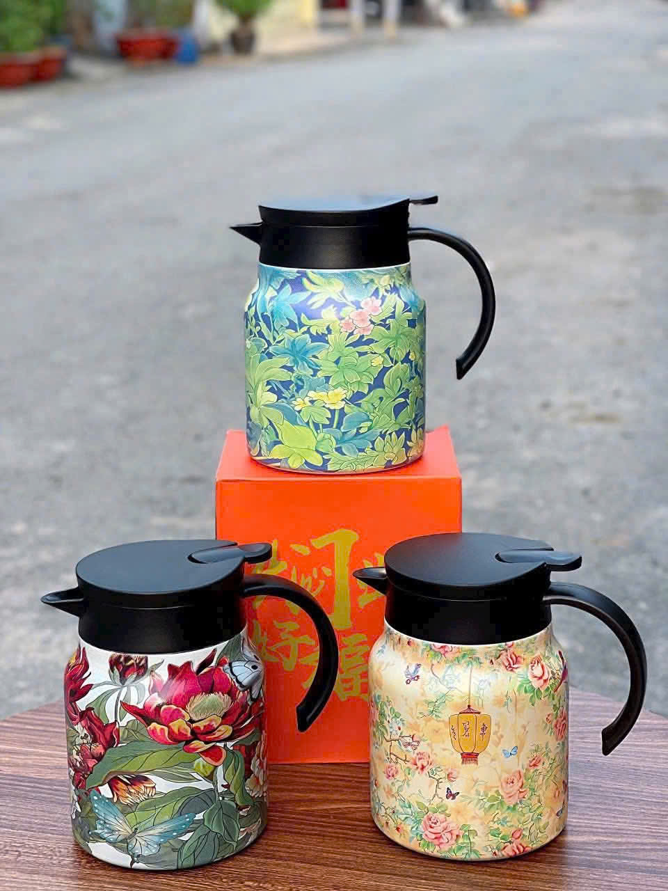 Bình Pha Trà Giữ Nhiệt Họa Tiết 1000ml