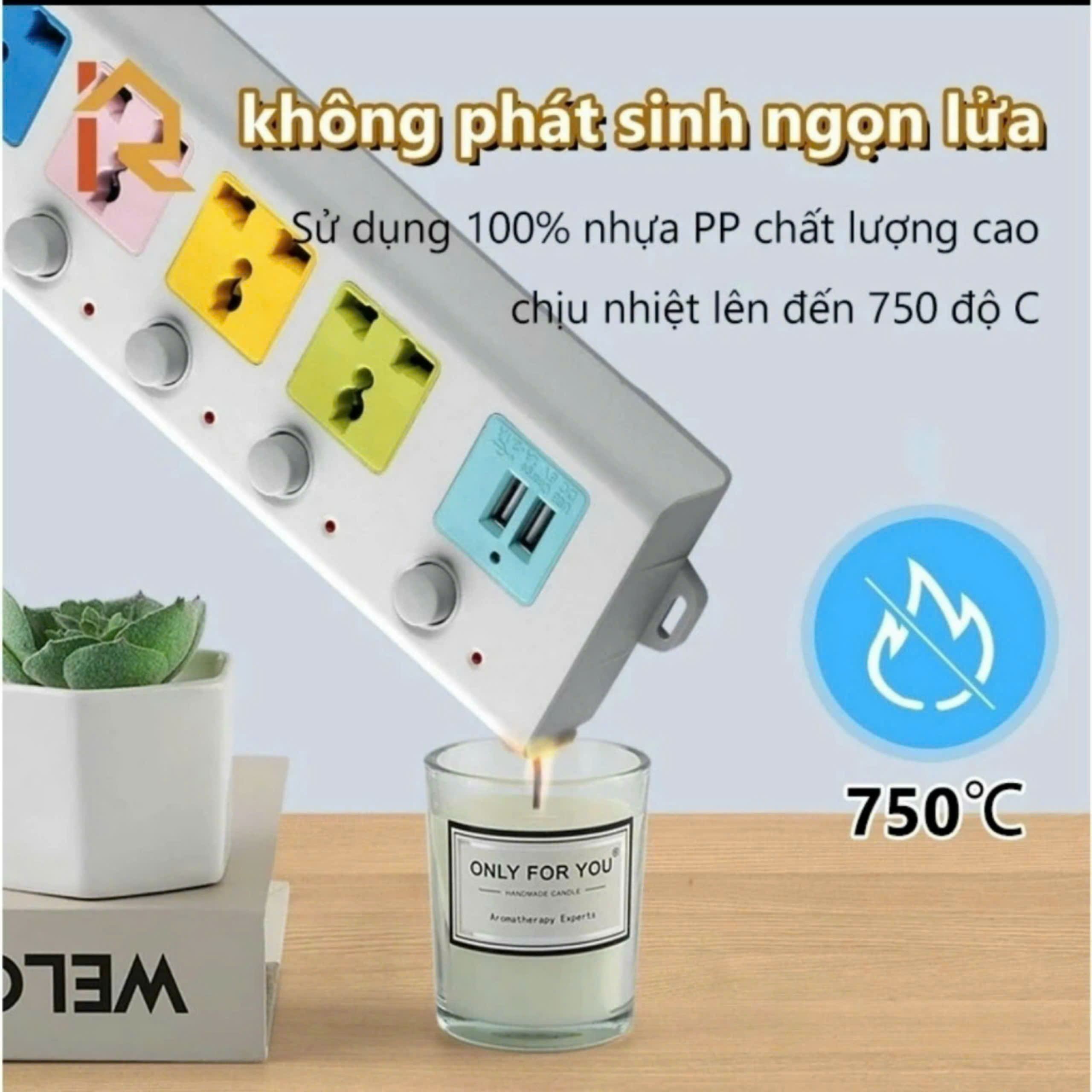 Ổ CẮM ĐIỆN USB CHỐNG GIẬT LOẠI 2M ĐA NĂNG