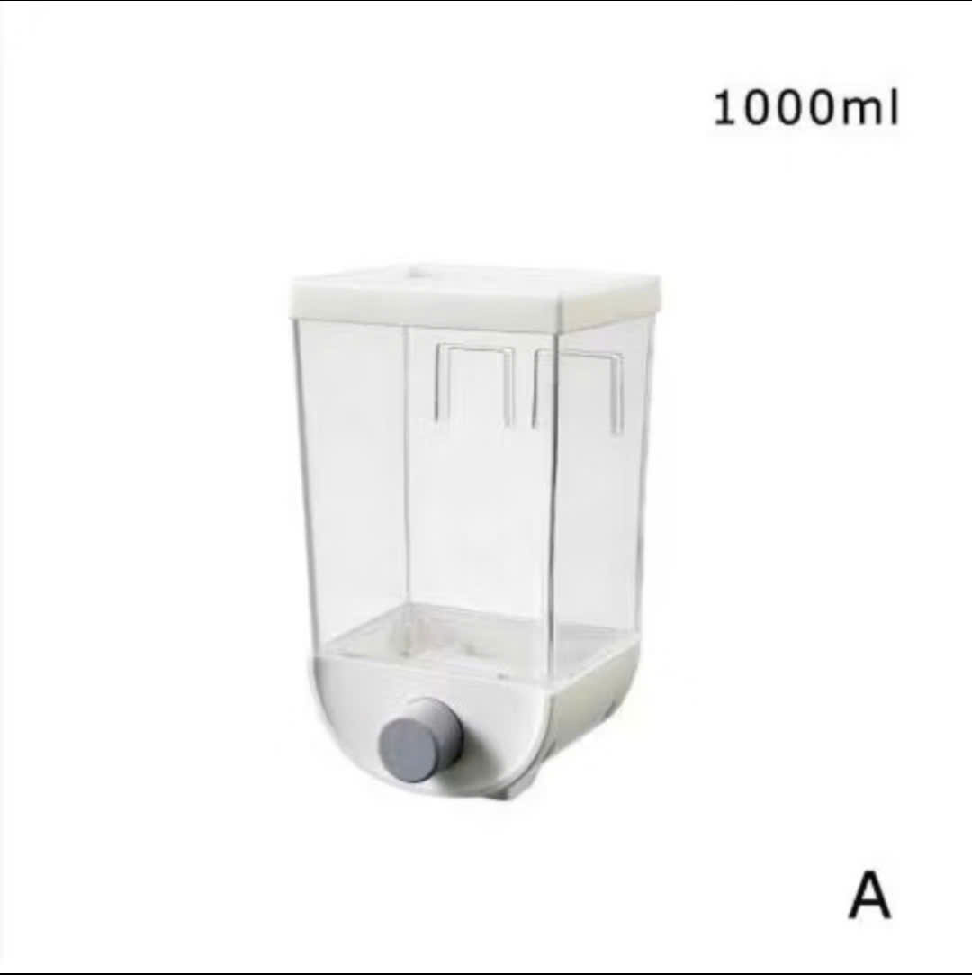 Hộp đựng hạt ngũ cốc gắn tường có nút ấn tự động nhả 1000ml