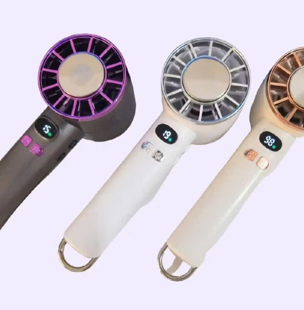Quạt Cầm Tay Mini Cao Cấp Có Sò Lạnh – Gió Mạnh, Làm Mát Nhanh