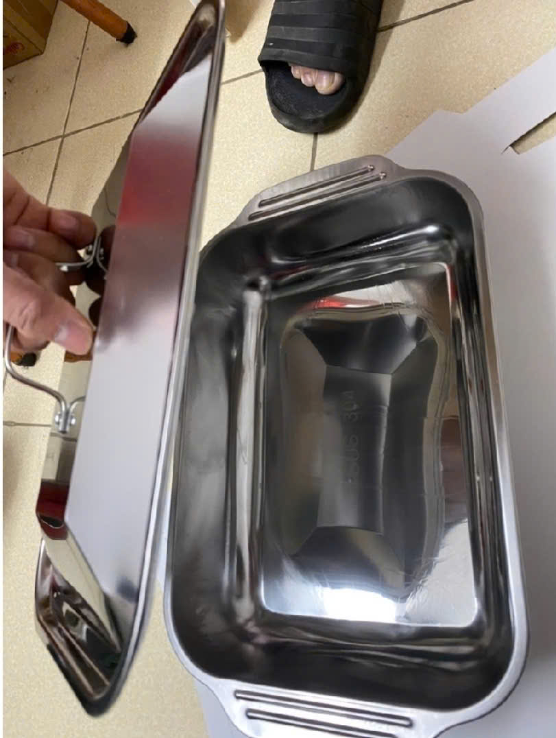 Đĩa Inox Nướng Cá Om Cá