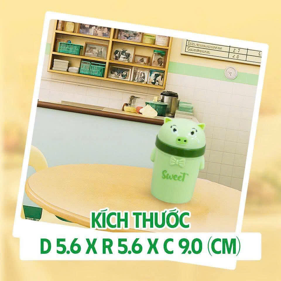 Ống Đựng Tăm Tròn Hình Heo Dễ Thương