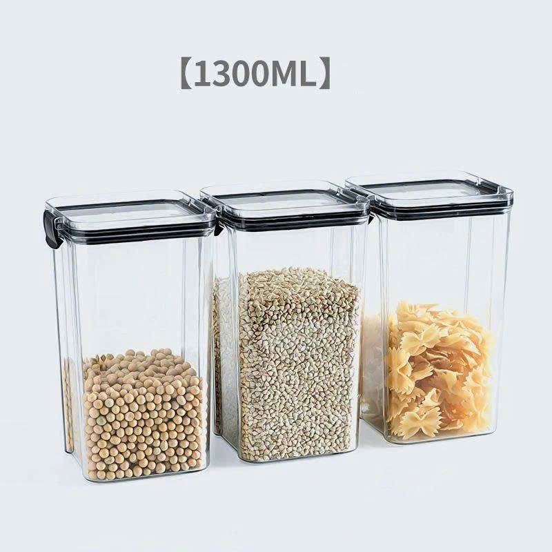 Hộp Nhựa Đựng Ngũ Cốc , Thực Phẩm Khô Cao Cấp Chống Ẩm 1300ml