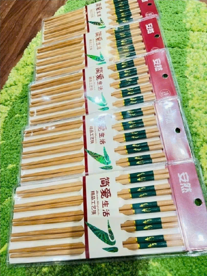 Bộ 10 đôi đũa tre hươu xanh