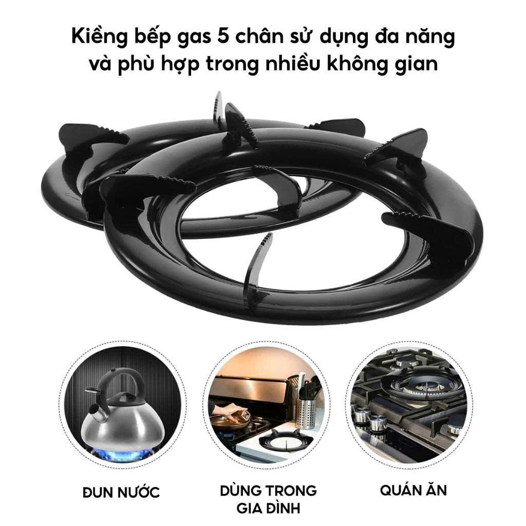 KIỀNG BẾP GA TRÒN ĐEN_PHỤ KIỆN BẾP GAS
