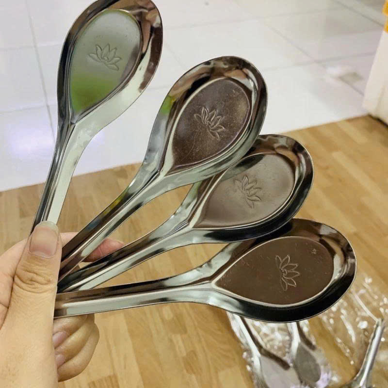 SET 10 Thìa , Muỗng Ăn Cơm ,Phở Bún Súp Làm Bằng Inox 304 Tiện Dụng