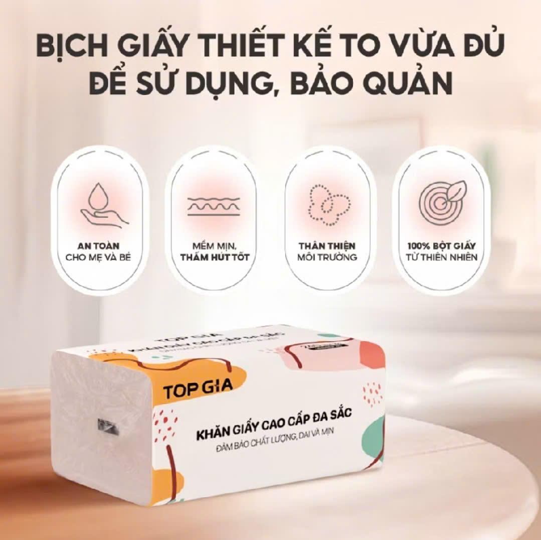 THÙNG 20 GÓI GIẤY RÚT TOPGIA ĐA SẮC