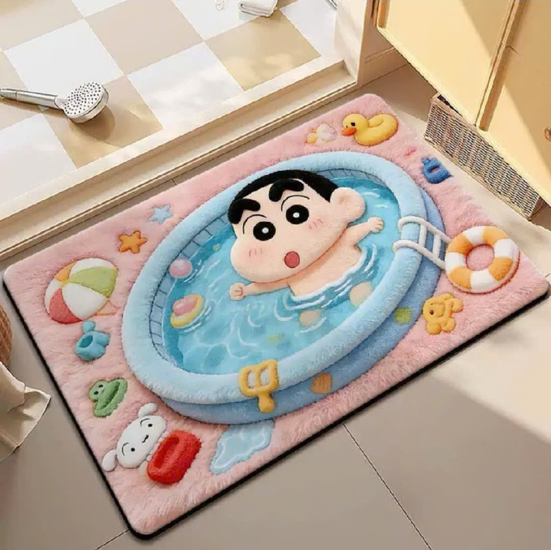 Thảm Chân Hoạt Hình Crayon Shin