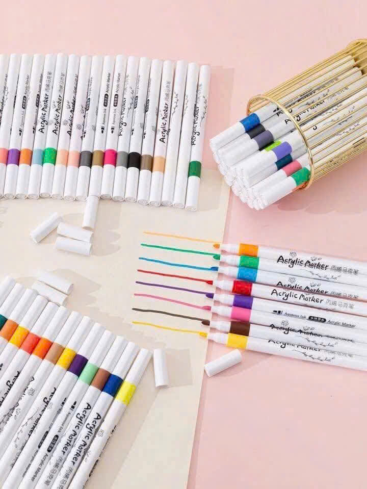 BỘ MÀU XỊN ACRYLIC 60 MÀU CHO BÉ