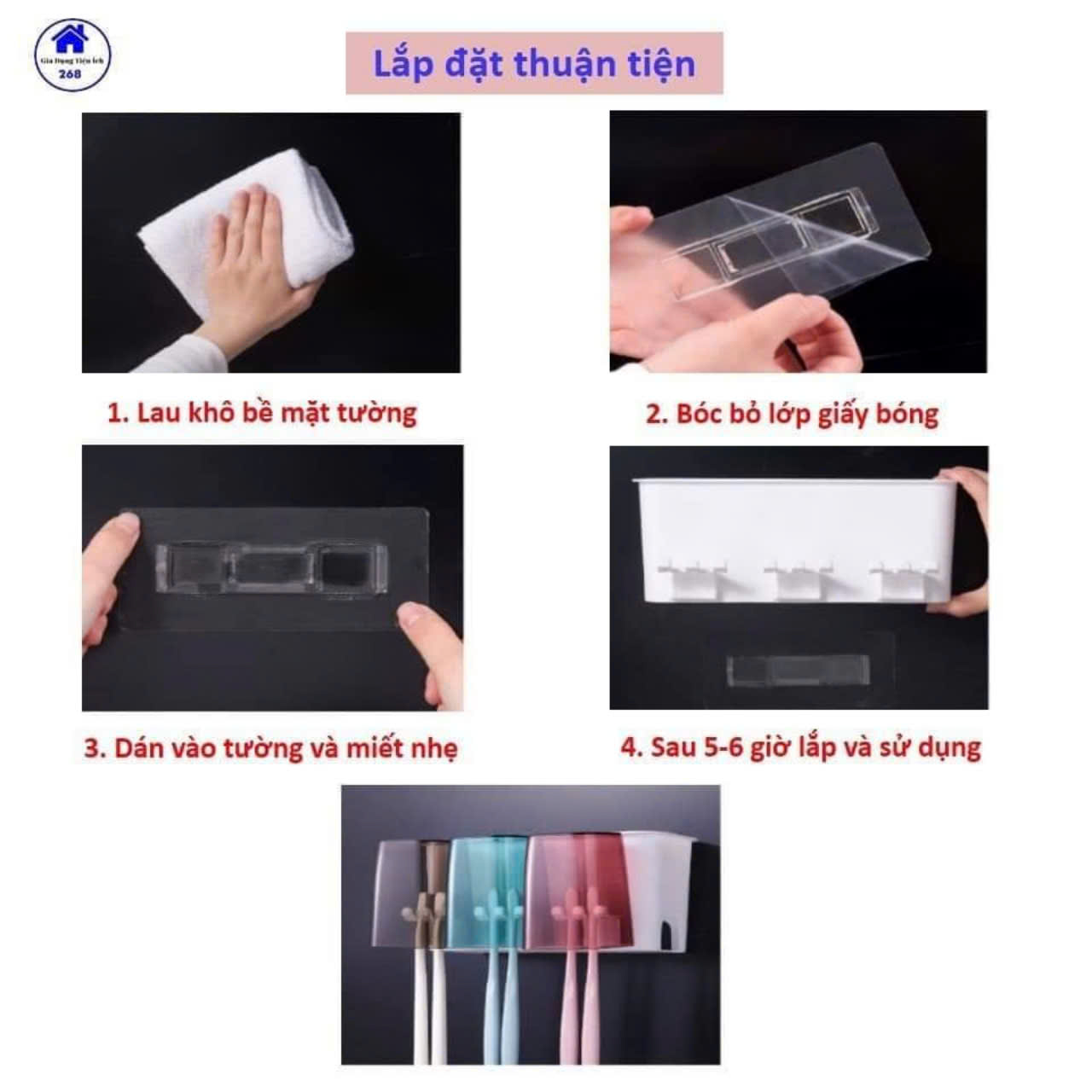 BỘ NHẢ KEM ĐÁNH RĂNG KÈM 4 CỐC