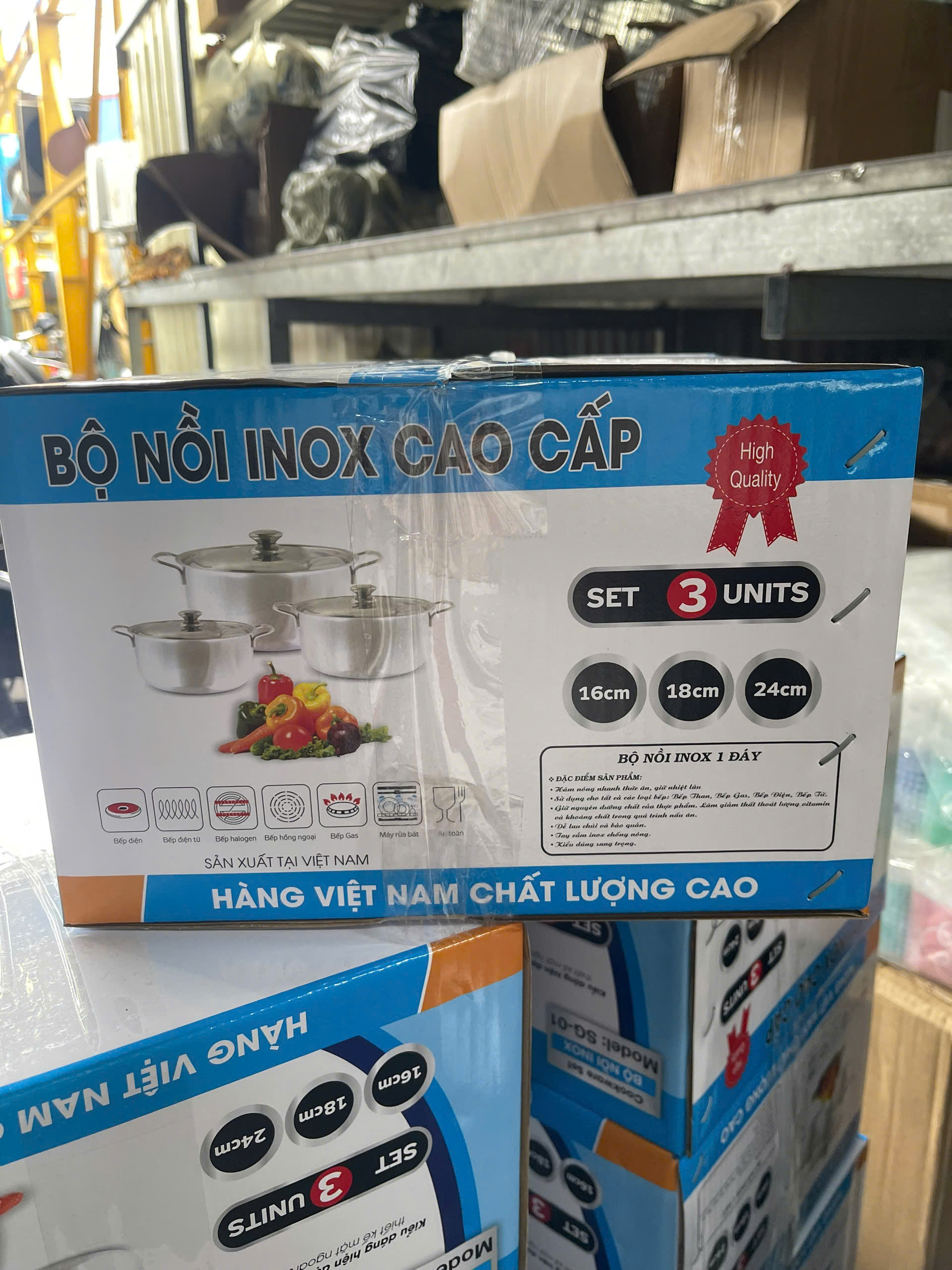 BỘ 3 NỒI INOX CAO CẤP