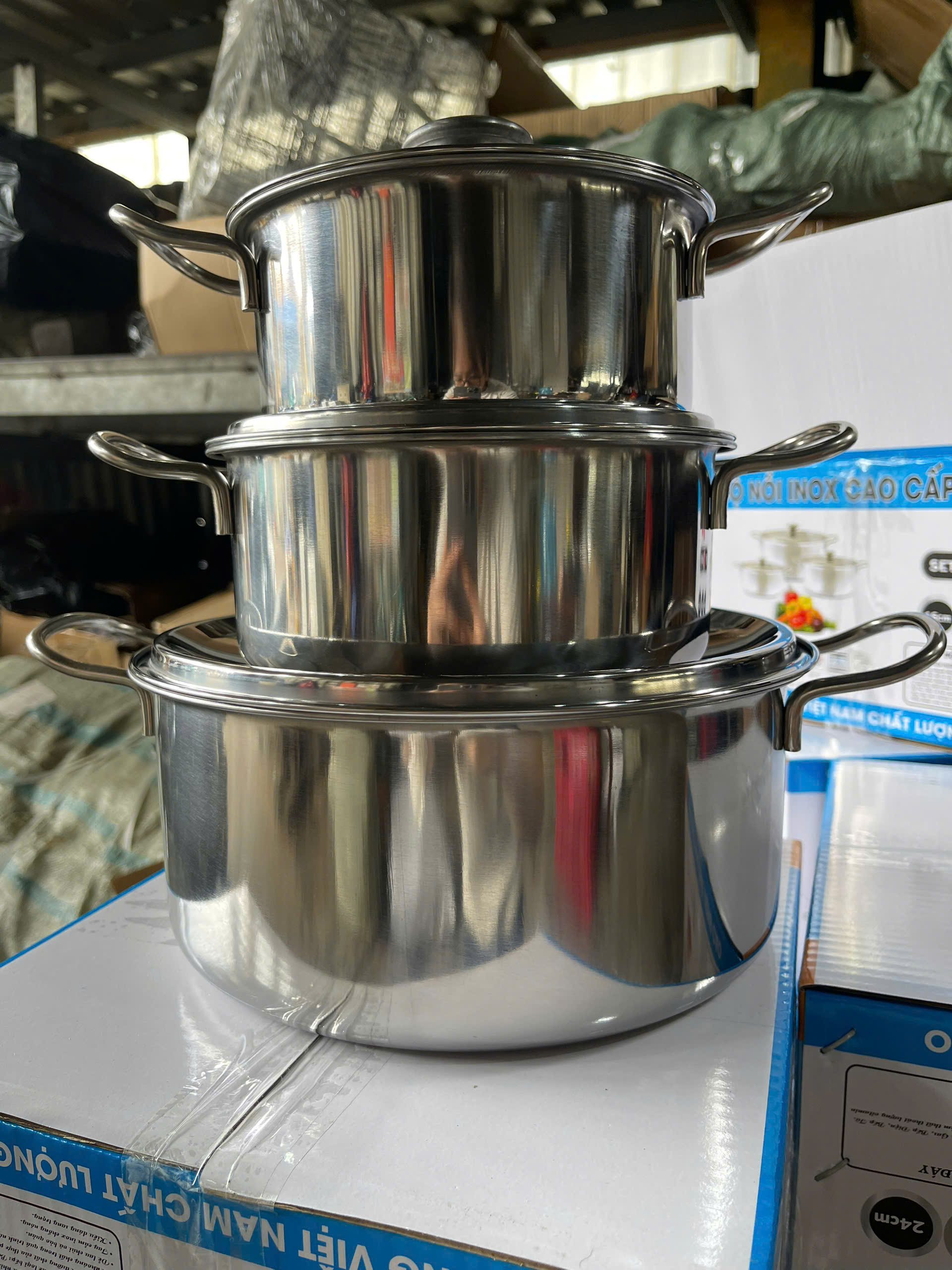 BỘ 3 NỒI INOX CAO CẤP